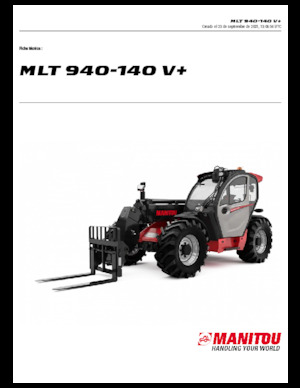 Telehandlers Manitou MLT 940-140 V+