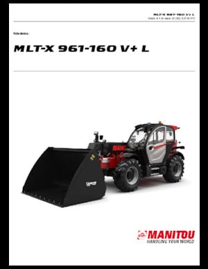 Telehandlers Manitou MLT-X 961-160 V+ L