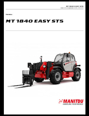 Teleskopik yükleyiciler Manitou MT 1840 Standard EASY
