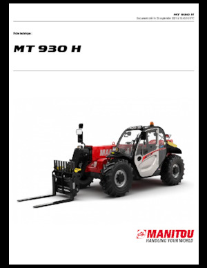 Teleskopik yükleyiciler Manitou MT 930 H 75 K Standard