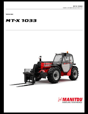 Telehandlers Manitou MT-X 1033