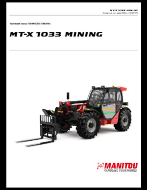 Telehandlers Manitou MT-X 1033 Mining