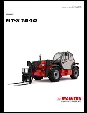 Teleskopik yükleyiciler Manitou MT-X 1840
