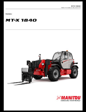 Teleskopik yükleyiciler Manitou MT-X 1840