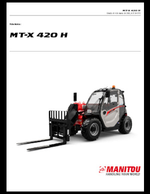 Teleskopik yükleyiciler Manitou MT-X 420 H