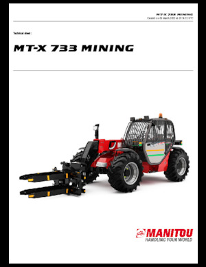 Telehandlers Manitou MT-X 733 Mining