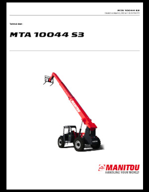 Telehandlers Manitou MTA 10044 S3