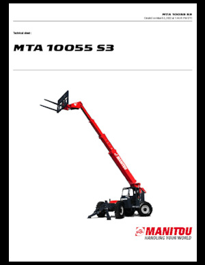 Telehandlers Manitou MTA 10055 S3