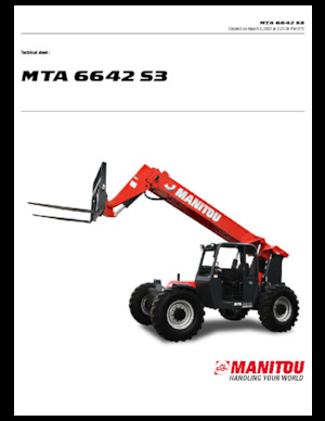 Teleskopik yükleyiciler Manitou MTA 6642 S3