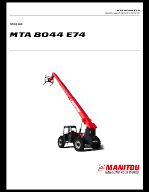 Telehandlers Manitou MTA 8044 E74