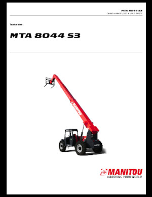 Telehandlers Manitou MTA 8044 S3