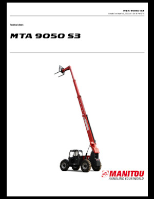 Teleskopik yükleyiciler Manitou MTA 9050 S3