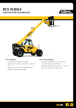 Telehandlers Gehl RS5-19