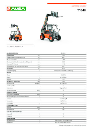Telehandlers Ausa T 164 E X4