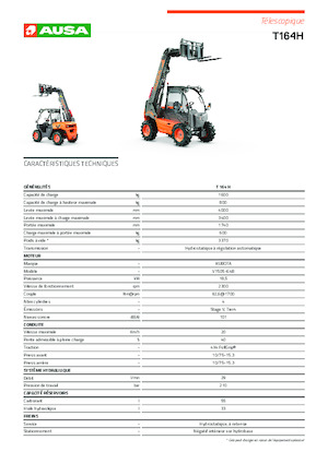Teleskopik yükleyiciler Ausa T 164 H X4