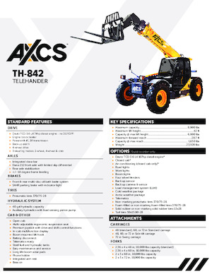 Telehandlers AXCS TH-842 
