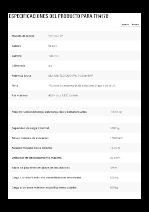 Teleskopik yükleyiciler Caterpillar TH417D