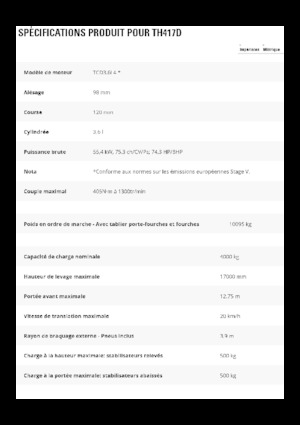 Teleskopik yükleyiciler Caterpillar TH417D