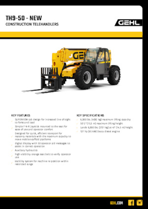 Telehandlers Gehl TH9-50