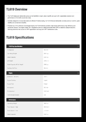 Teleskopik yükleyiciler Bobcat TL619