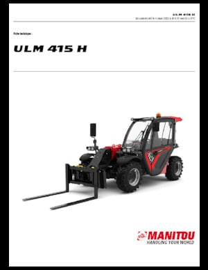 Teleskopik yükleyiciler Manitou ULM 415 H