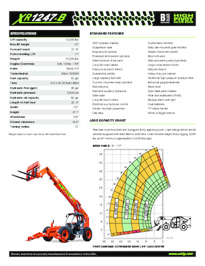 Teleskopik yükleyiciler Xtreme XR1247-B