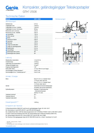 Telehandlers Genie GTH-2506