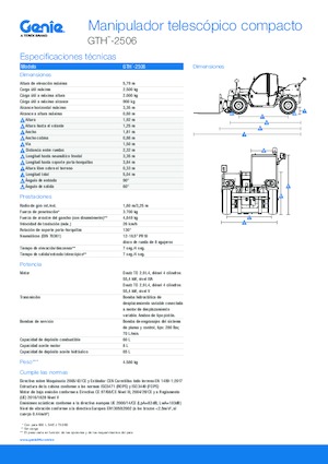 Telehandlers Genie GTH-2506