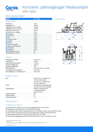 Teleskopik yükleyiciler Genie GTH-3007