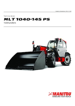 Telehandlers Manitou MLT 1040-145 PS