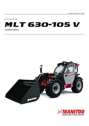 Telehandlers Manitou MLT 630-105 V