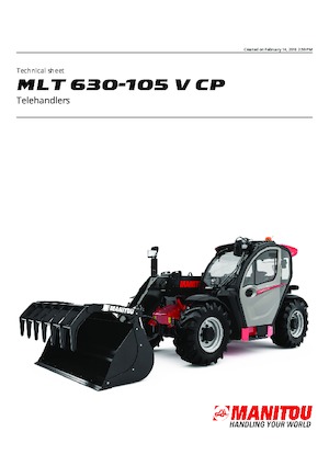 Telehandlers Manitou MLT 630-105 V CP