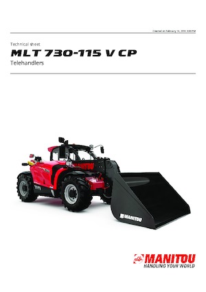Telehandlers Manitou MLT 730-115 V CP