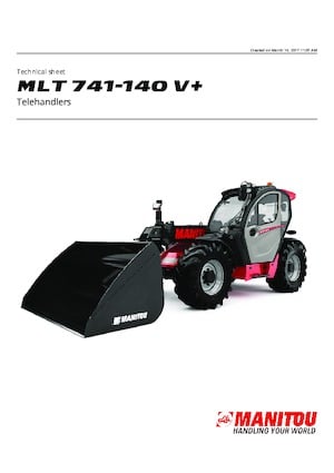 Teleskopik yükleyiciler Manitou MLT 741-140 V+