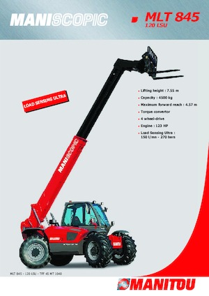 Teleskopik yükleyiciler Manitou MLT 845 120