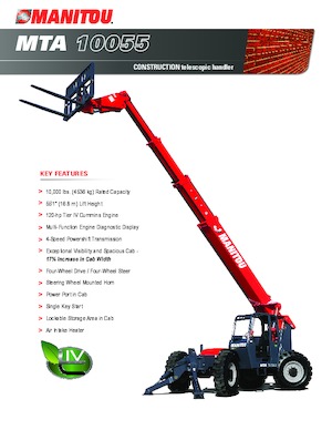 Telehandlers Manitou MTA 10055