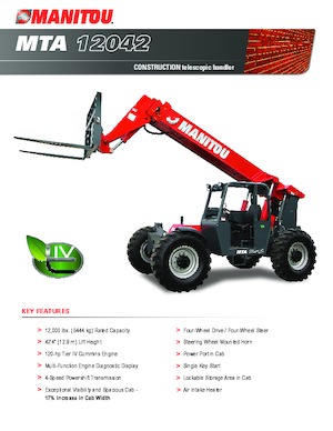 Telehandlers Manitou MTA 12042
