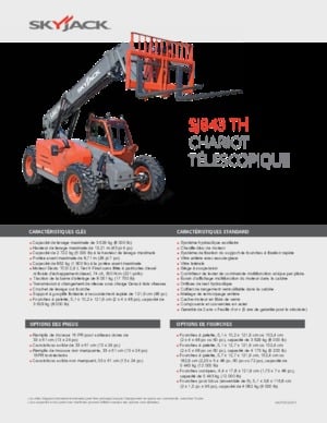 Teleskopik yükleyiciler Skyjack SJ843 TH