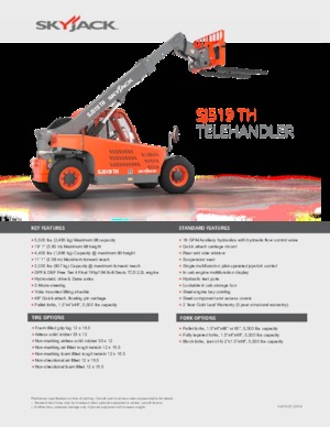 Telehandlers Skyjack SJ519 TH