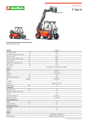 Telehandlers Ausa T 144 H