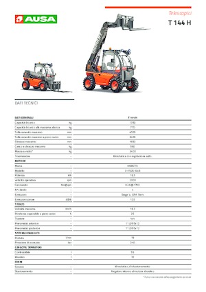 Telehandlers Ausa T 144 H