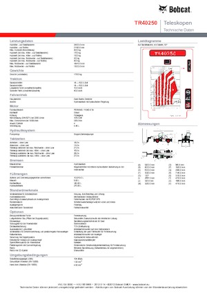 Rotating telehandlers Bobcat TR40250