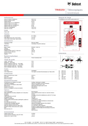 Üst yapılı teleskopik yükleyiciler Bobcat TR40250