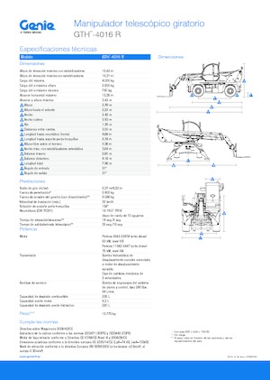 Rotating telehandlers Genie GTH4016R
