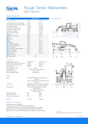 Rotating telehandlers Genie GTH5021R