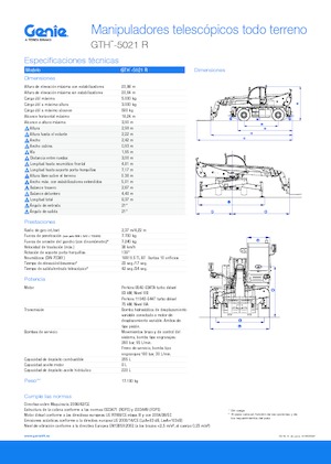 Rotating telehandlers Genie GTH5021R