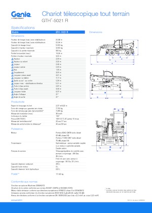 Rotating telehandlers Genie GTH5021R