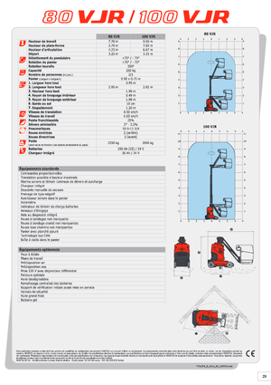 Single Vertical Mast Boom Lifts Manitou 100 VJR Evolution