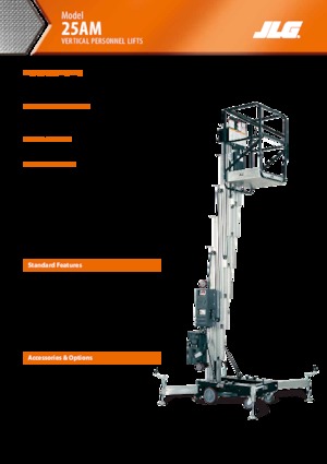 Single Vertical Mast Boom Lifts JLG 25AM