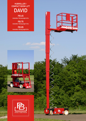 Tekerlekli makas asansörleri PB David 1 PB 75